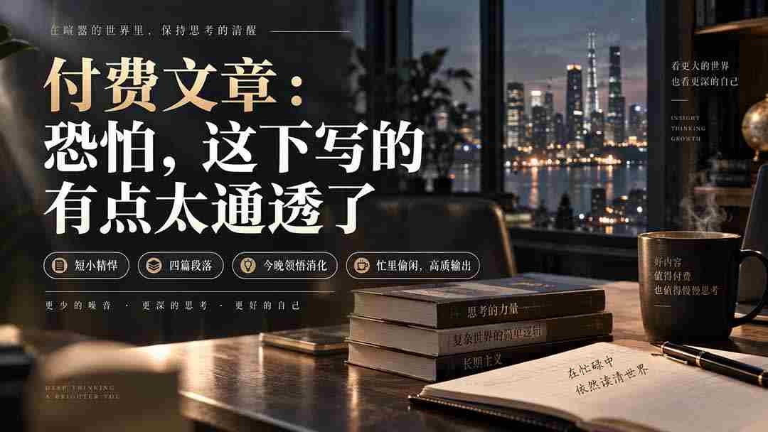 （20317期）灏泽付费文章：恐怕，这下写的有点太通透了