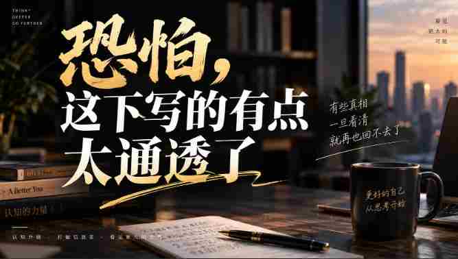 灏泽叔最新付费文章：恐怕，这下写的有点太通透了
