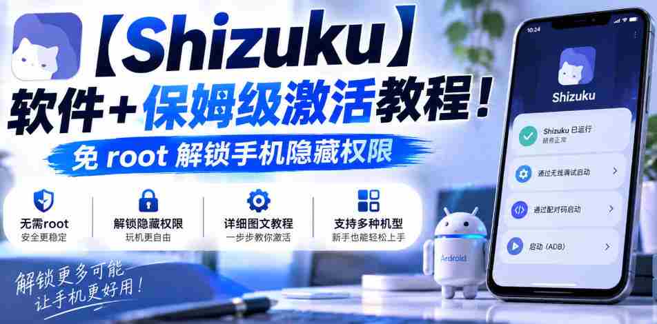 【Shizuku】软件+保姆级激活教程！免root解锁手机隐藏权限