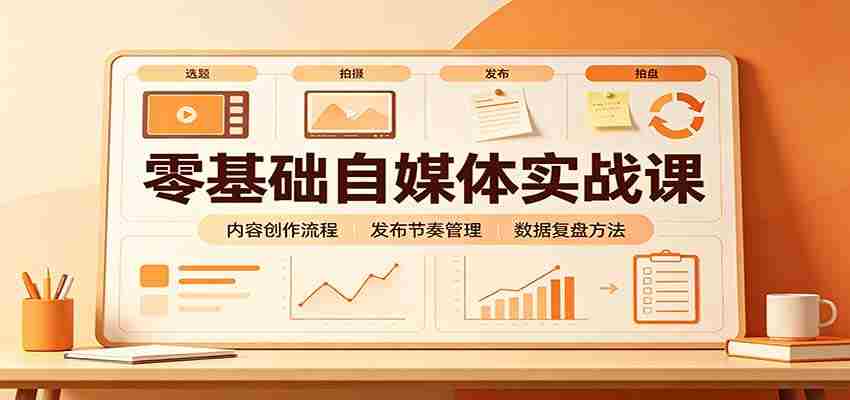 零基础自媒体实战课：赛道人设冷启动，内容创作复盘，公私域商业闭环