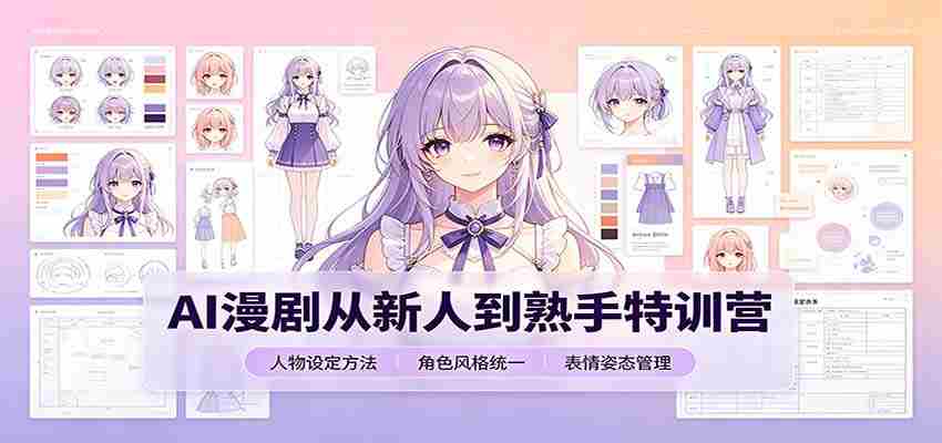 AI漫剧从新人到熟手特训营：剧本分镜创作，提示词模板，人物设定与工具资源