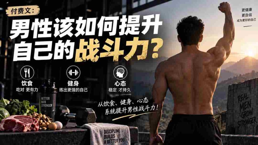 付费文章：男性该如何提升自己的战斗力？