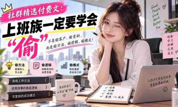 社群精选付费文：上班族一定要学会“偷“