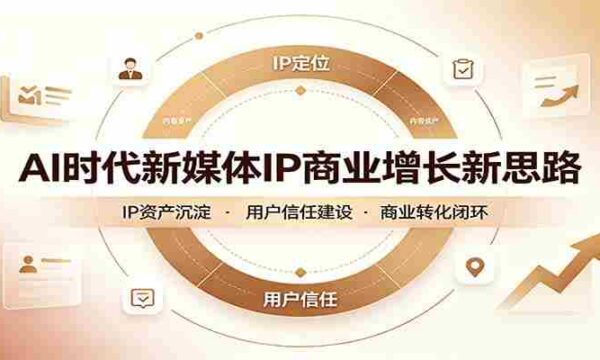 AI时代新媒体IP商业增长新思路：摒弃复杂运营套路，用极简思维打通获客路径