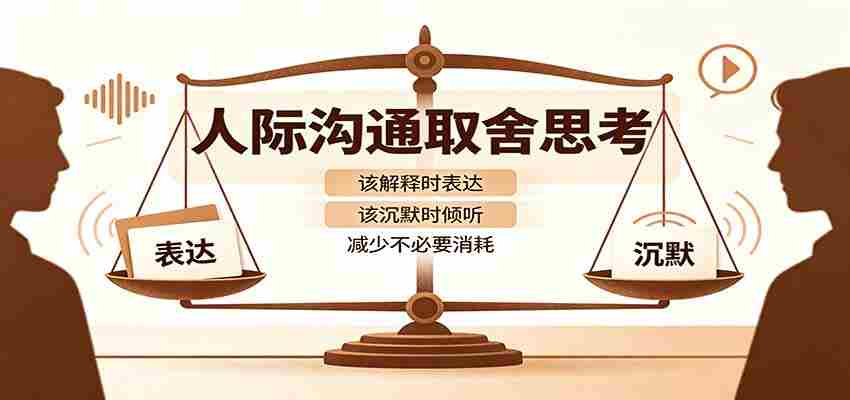 人际沟通取舍思考：分清解释与沉默边界，拿捏职场生活沟通分寸减少情绪内耗