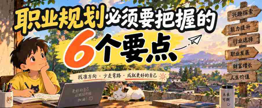 付费文章：职业规划必须要把握的6个要点