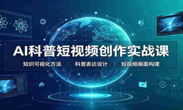 AI科普短视频创作实战课：配套要点文档，文案与视频提示词模板教学
