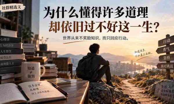 社群精选文：为什么懂得许多道理却依旧过不好这一生？