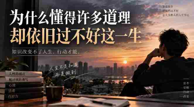 某社群精选文：为什么懂得许多道理却依旧过不好这一生？