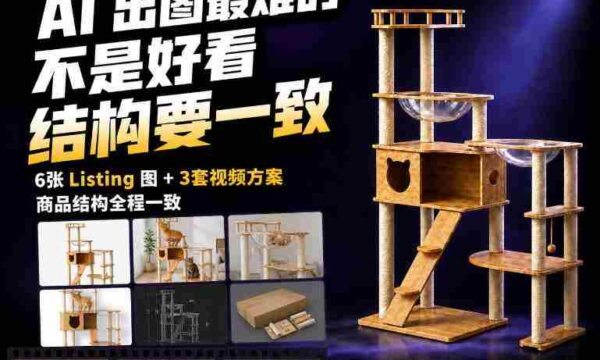 一张商品图，怎么生成6张Amazon Listing图和3套视频方案？