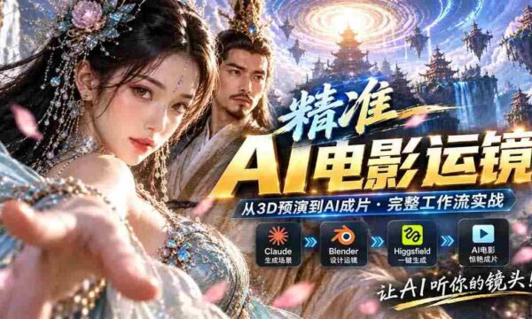 AI技术革新：视频拍摄步入精准运镜时代！Claude、Blender与Higgsfield免费插件试用体验