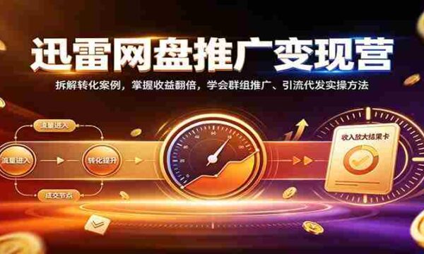 揭秘迅雷网盘盈利之道：深度剖析转化技巧，实现收益倍增，精通社群营销与引流实操策略