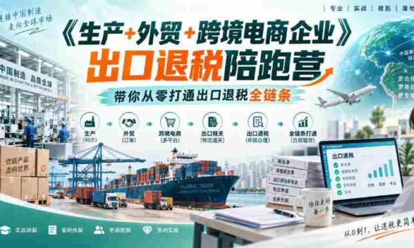 外贸企业一站式出口退税攻略营：生产、跨境电商齐参与，助你轻松入门
