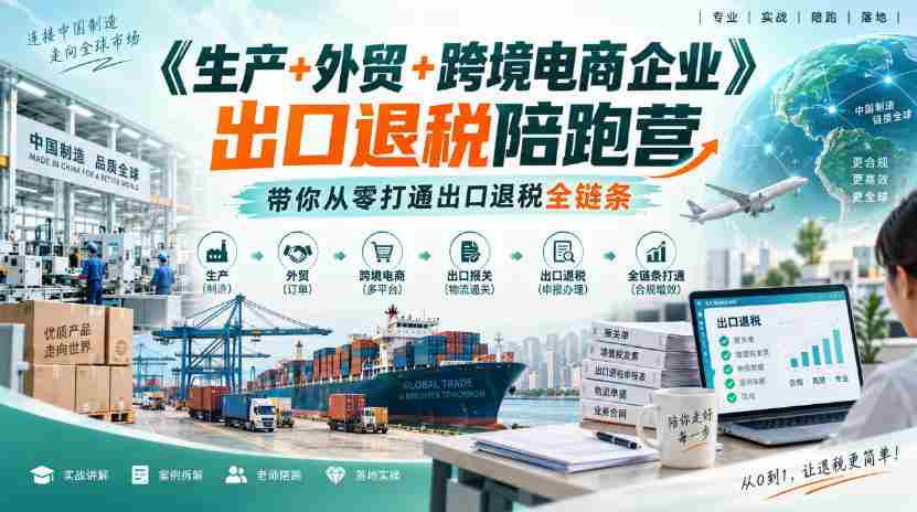外贸企业一站式出口退税攻略营：生产、跨境电商齐参与，助你轻松入门