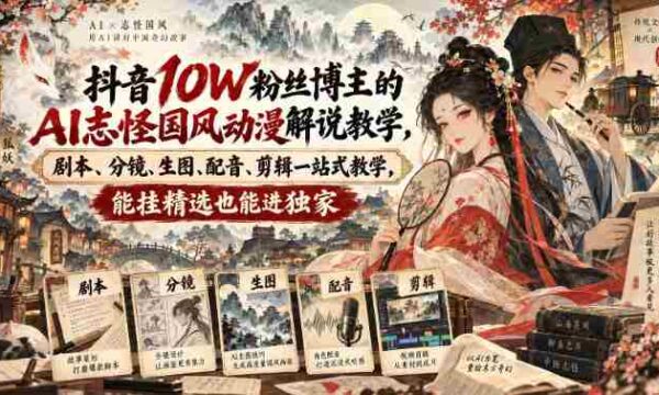 揭秘抖音热门博主：AI助阵，解锁国风动漫制作全攻略——剧本、分镜、生图、配音、剪辑一网打尽