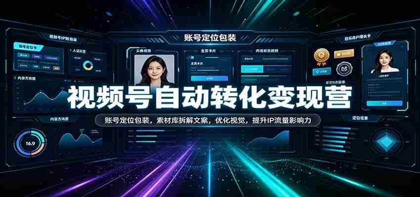 短视频变现攻略营：打造精准账号形象，解析素材库文案技巧，视觉优化升级，增强IP流量效应