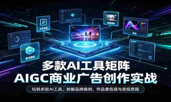 AI赋能商业广告创作：深度解析多工具应用，剖析品牌成功案例，揭秘作品集打造与盈利之道