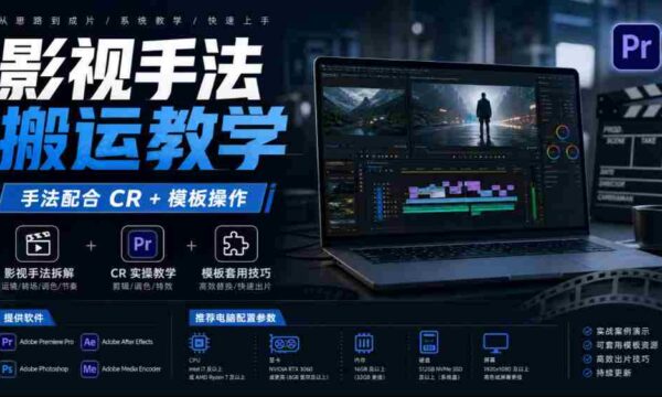 电脑必备！CR+模板操作全解析，影视剪辑手法一网打尽，教你轻松上手！
