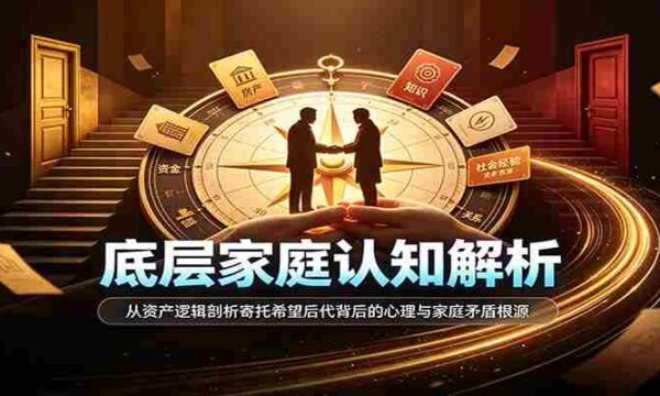底层家庭认知解析：从资产逻辑剖析寄托希望后代背后的心理与家庭矛盾根源