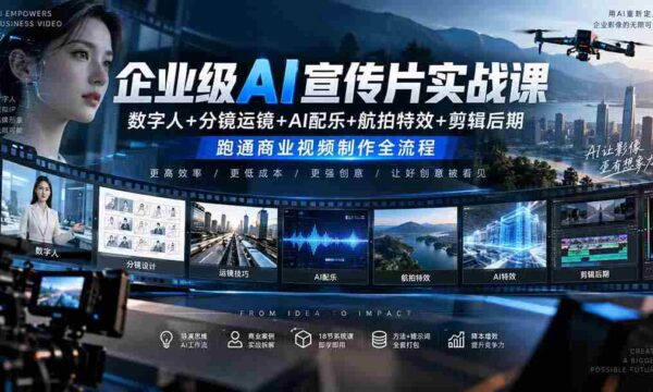 企业AI视频制作攻略：深度解析数字人、分镜技巧、AI音乐、航拍与后期剪辑全链路