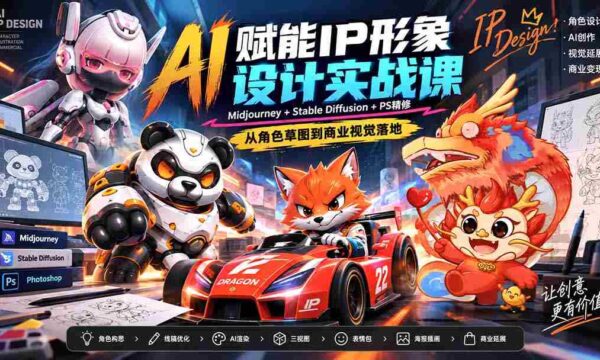 探索AI助力下的IP形象设计技巧：零水印教学，掌握Midjourney、Stable Diffusion与PS的完美融合
