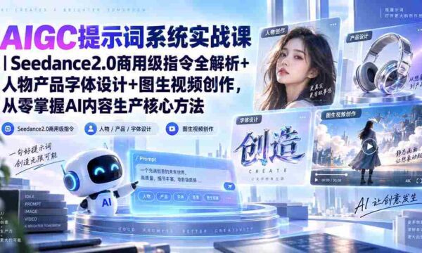 探索AIGC技巧：Seedance2.0商用指令深度剖析，解锁AI内容创作与设计艺术