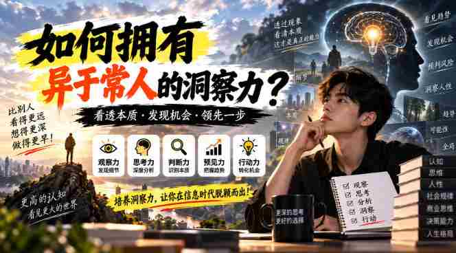 揭秘独到视角：探秘如何打造超越常人的洞察力？