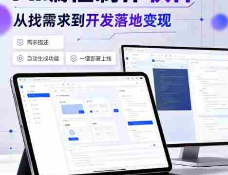 手把手教会你ai编程制作软件到变现全路径，零基础小白轻松上手，从找需求到开发落地变现【揭秘】