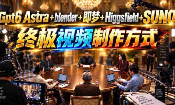 揭开GPT-6与Suno的神秘面纱：Astra、Blender、即梦、Higgsfield联手打造视频制作新纪元！