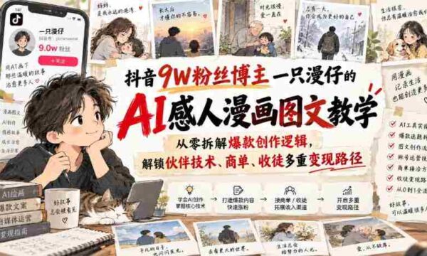 漫仔抖音达人分享AI绘画技巧，揭秘爆款制作秘诀，探索多元化盈利之道