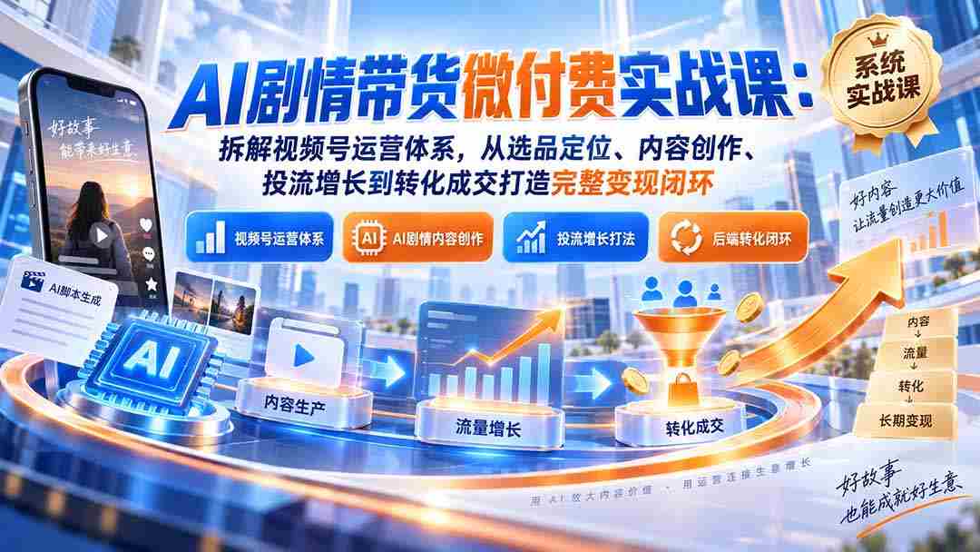 揭秘视频号AI剧情带货攻略：全方位解析选品策略、创意内容制作、精准投放技巧及转化策略，助你打造高效变现全链条