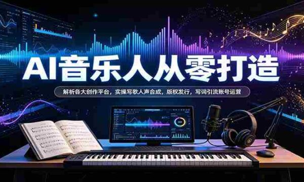 揭秘AI音乐创作全流程：深度解析创作平台，实操人声合成技巧，掌握版权发行与词曲引流策略