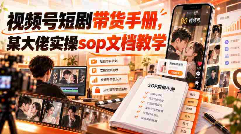 揭秘视频号短剧带货攻略：业界大佬亲授实操SOP秘籍