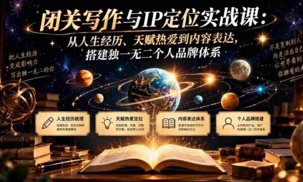 深入闭关，塑造个人IP：挖掘人生故事与激情所在，打造个性化内容表达体系