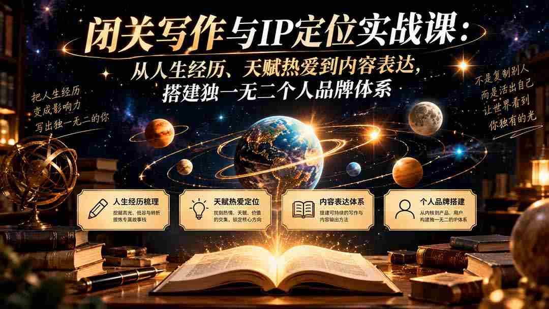深入闭关，塑造个人IP：挖掘人生故事与激情所在，打造个性化内容表达体系