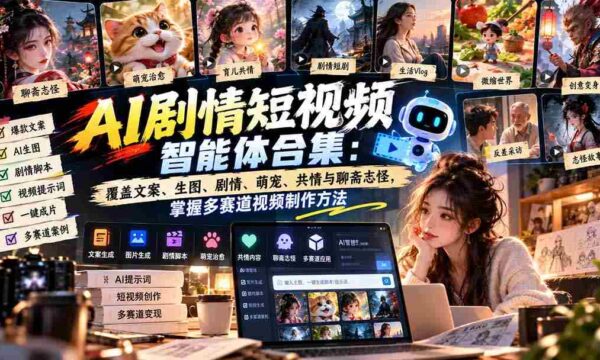 AI剧情短视频达人集结：一文掌握文案撰写、生图制作、剧情构建、萌宠互动、情感共鸣及聊斋风韵，全方位解锁视频制作多技能