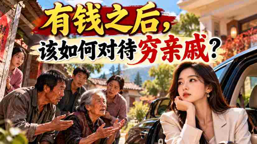改写标题：财富增长后，面对贫困亲友应持何种态度？