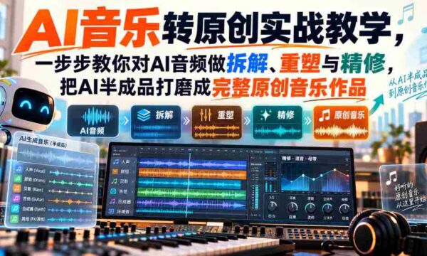 深度解析AI音乐创作：手把手教学，让AI音频从半成品蜕变为完美原创