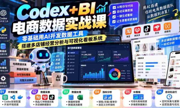 AI赋能电商数据深度解析：新手快速掌握，打造智能多店经营监控平台