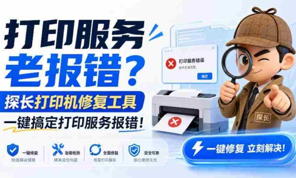 打印故障频繁困扰？探长神器一击即中，轻松解决打印服务难题！
