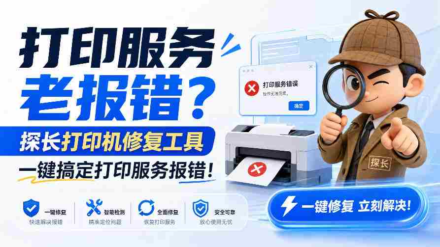 打印故障频繁困扰？探长神器一击即中，轻松解决打印服务难题！
