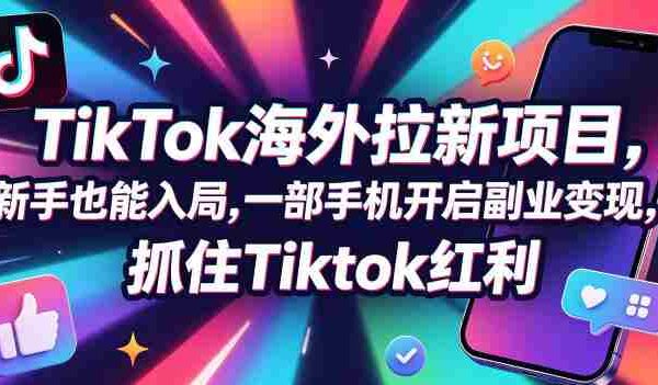零门槛】Tc联盟携手TikTok，海外市场轻松拓客，手机一触即达，副业新机遇，共迎TikTok收益高峰（0927更新）