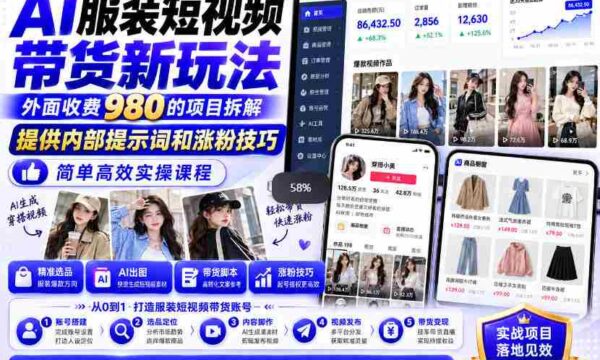 揭秘：独家放送！仅需980元，轻松学会AI快手带货神器，高效制作爆款短视频，一分钟即可上手！