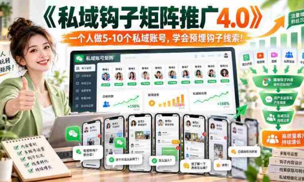 高清版】探索《私域矩阵攻略4.0》：轻松掌握五至十个账号，巧设线索钩子！
