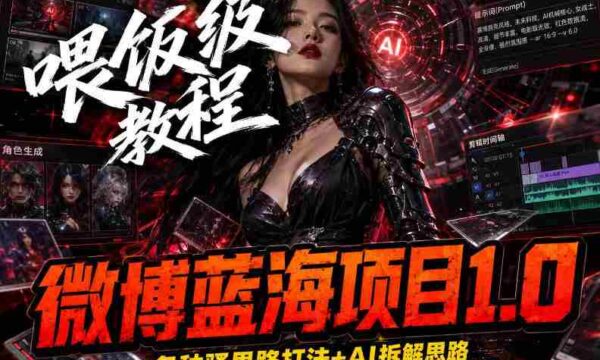 探索微博蓝海，多维度Sao策略+AI引流技巧，全方位实操教程大放送
