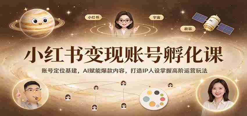 打造爆款内容，IP人设养成秘籍：小红书变现孵化课程深度解析，AI技术助力高阶运营技巧