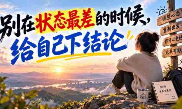 某公众号付费文章：别在状态最差的时候，给自己下结论