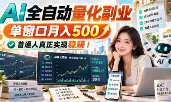 智能量化助手，一屏月入过千，普通大众轻松踏稳财富之路！