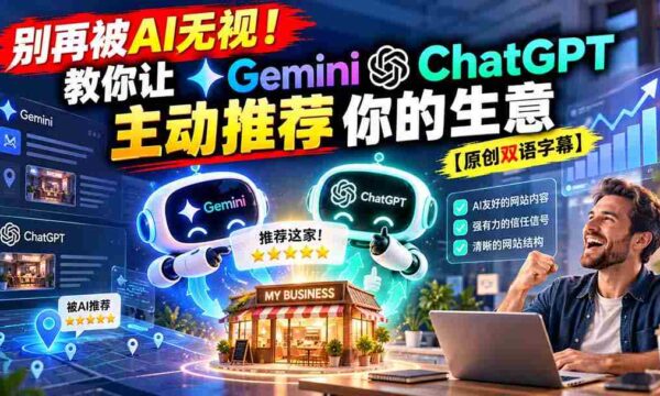 别再被AI无视！教你让GeminiChatGPT主动推荐你的生意【原创双语字幕】