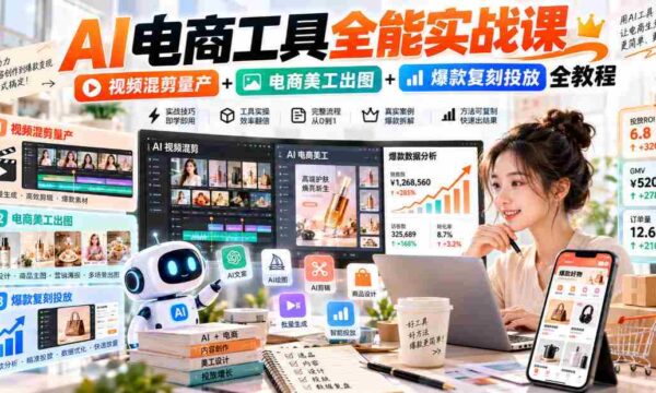 揭秘AI电商神器，一站式视频剪辑、美图制作与爆款打造全攻略